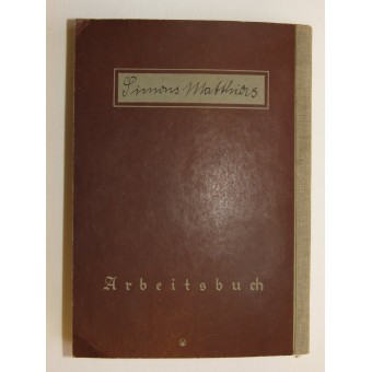 Deutsches Reich Arbeitsbuch. Espenlaub militaria